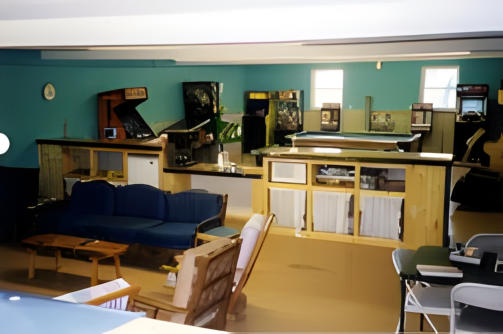 our clubhouse with a pool table and video games